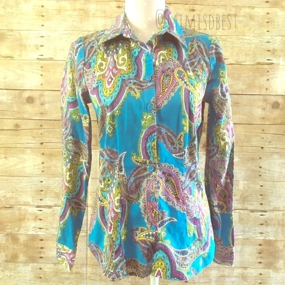 VanHeusen Studio paisley fitted blouse